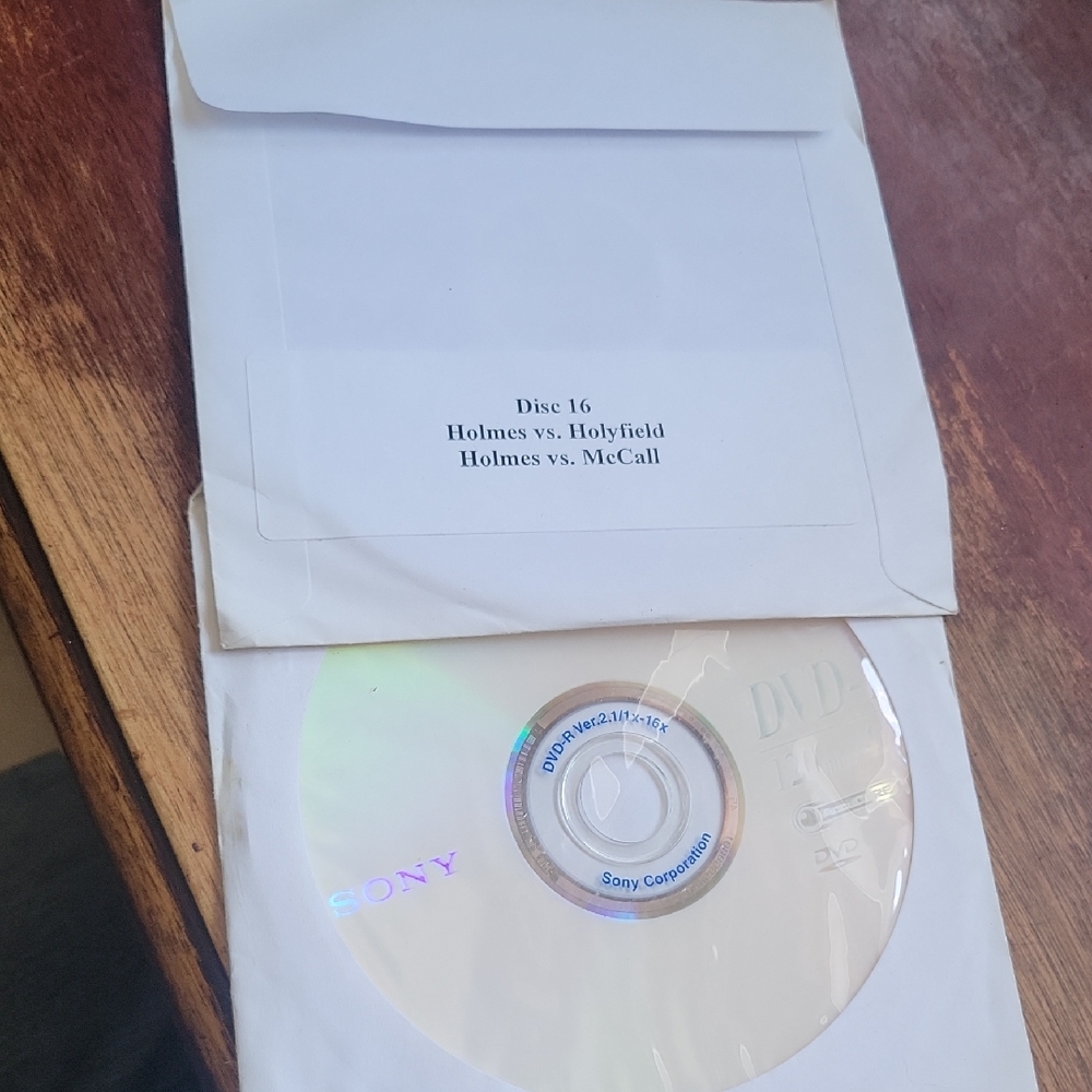 Holmes vs Holyfield~ Holmes vs Mc Call FIGHT DISCS